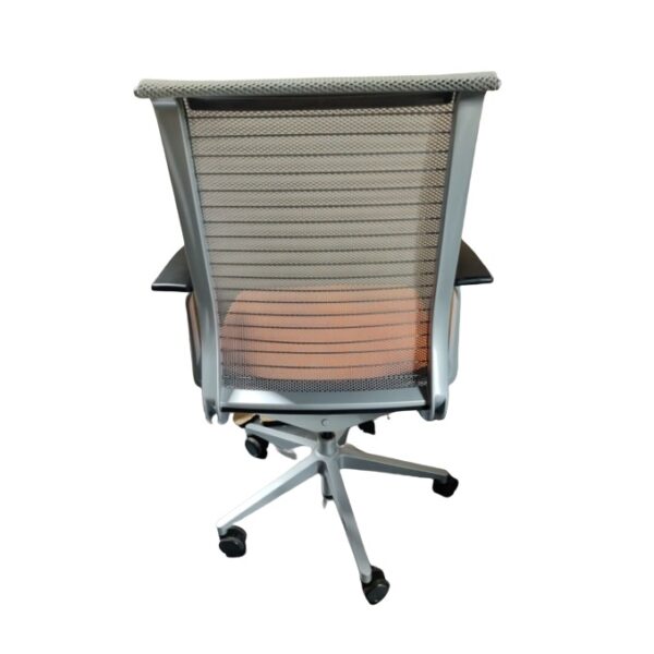 Steelcase Think Chair Orange Platinum Back View