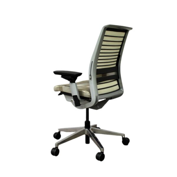 Steelcase Think Chair V2 Beige Platinum Back View