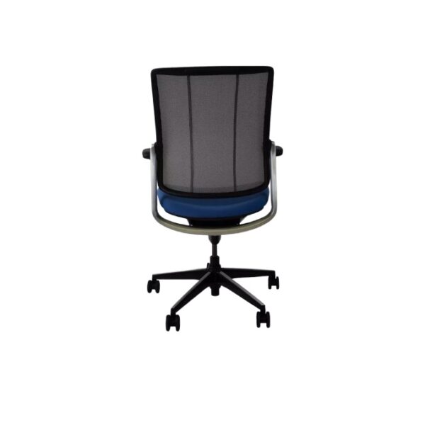 Humanscale Diffrient Smart Chair Blue Back View